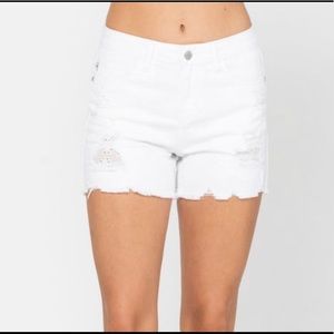 Large Judy Blue Lace Shorts